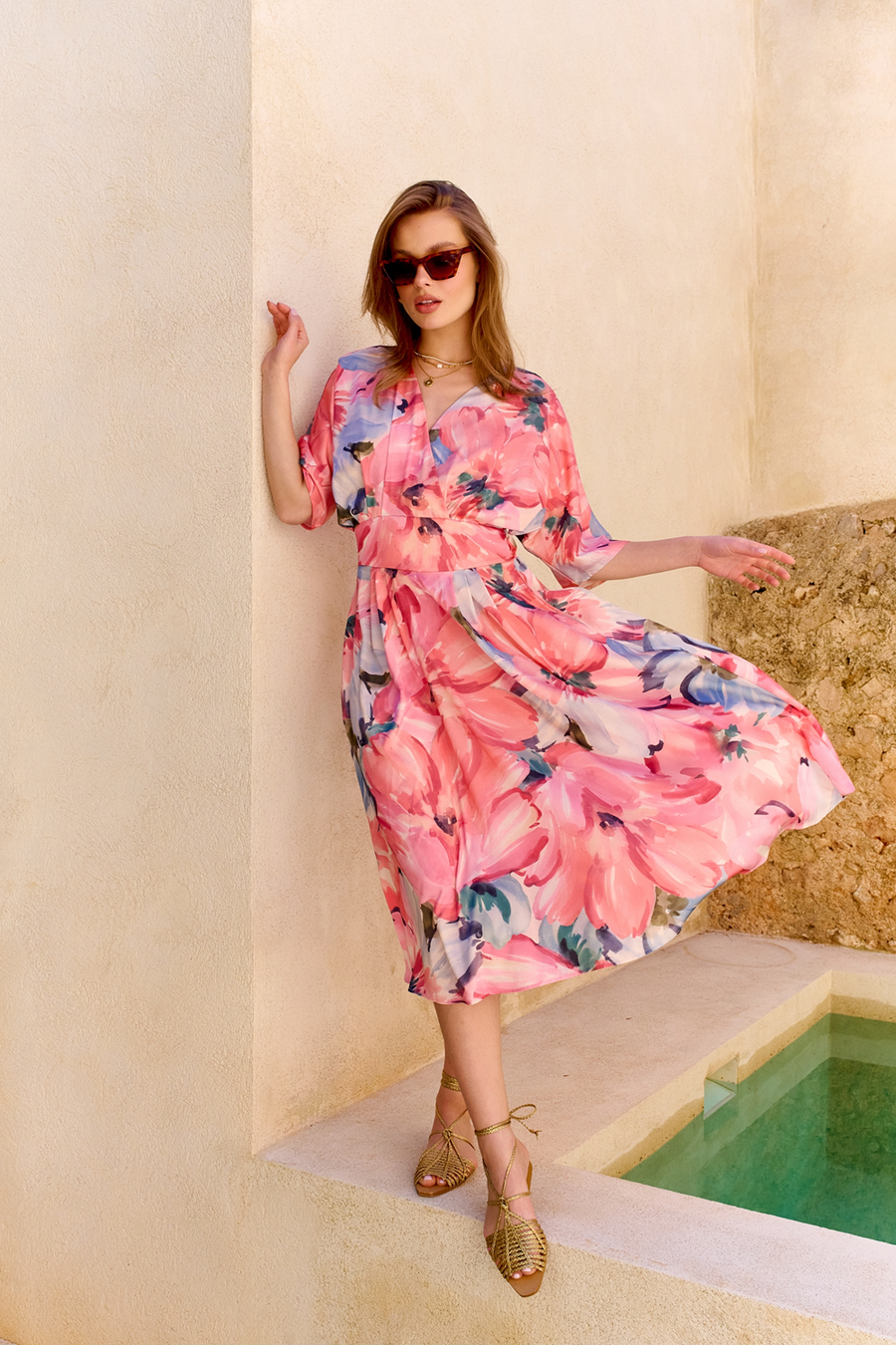 Sukienka midi Tuscany Blush