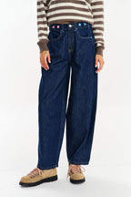 Spodnie jeansowe barrel Easy Blue