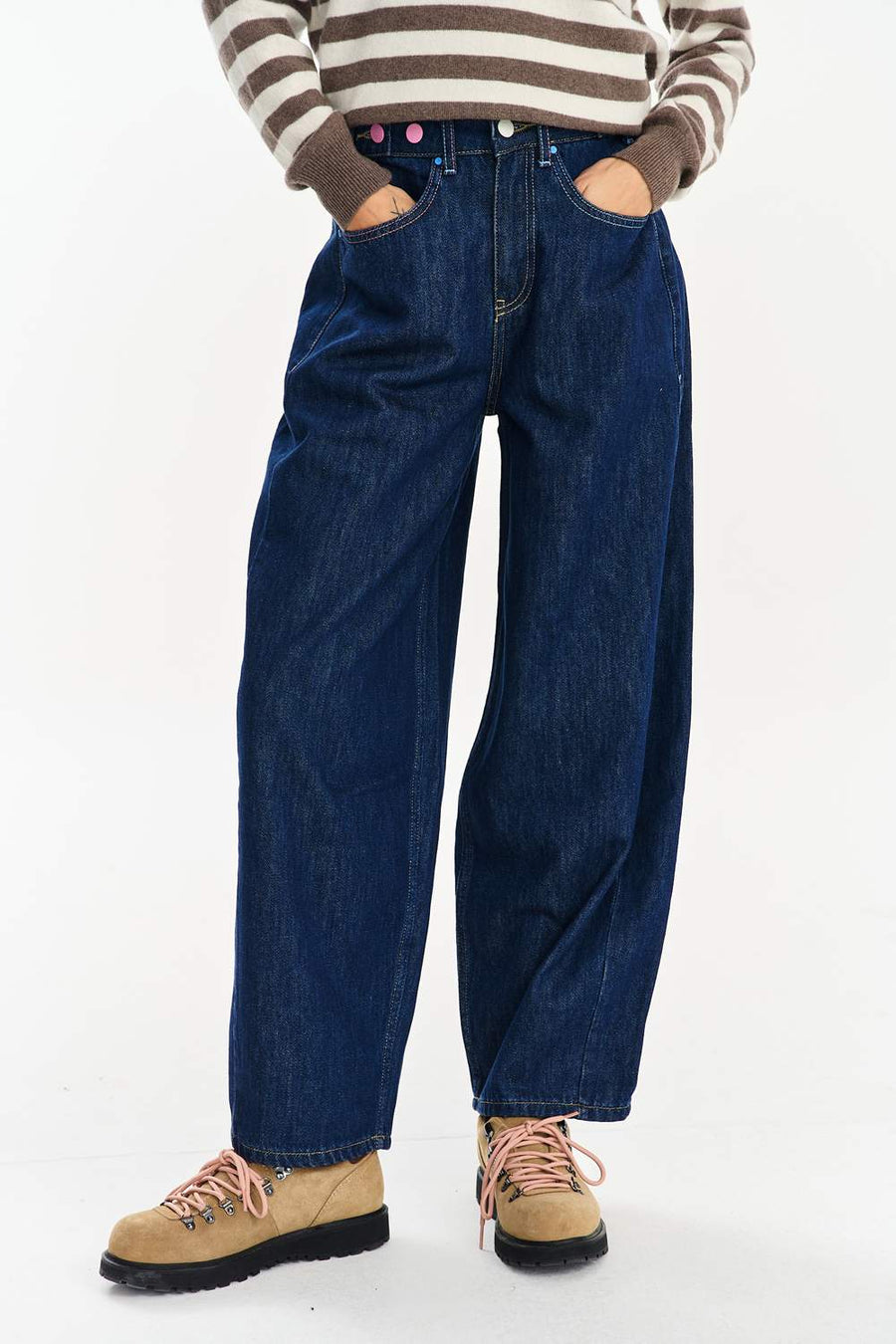 Spodnie jeansowe barrel Easy Blue
