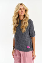 Sweter z krótkim rękawem Pebble