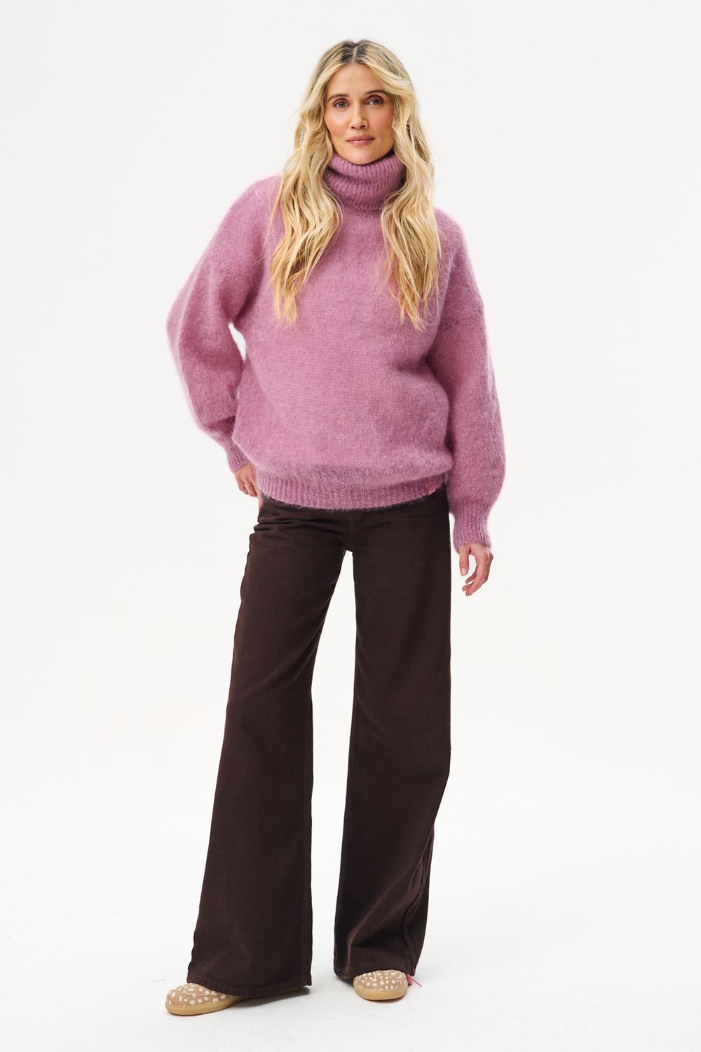 Sweter moherowy z golfem Reverie