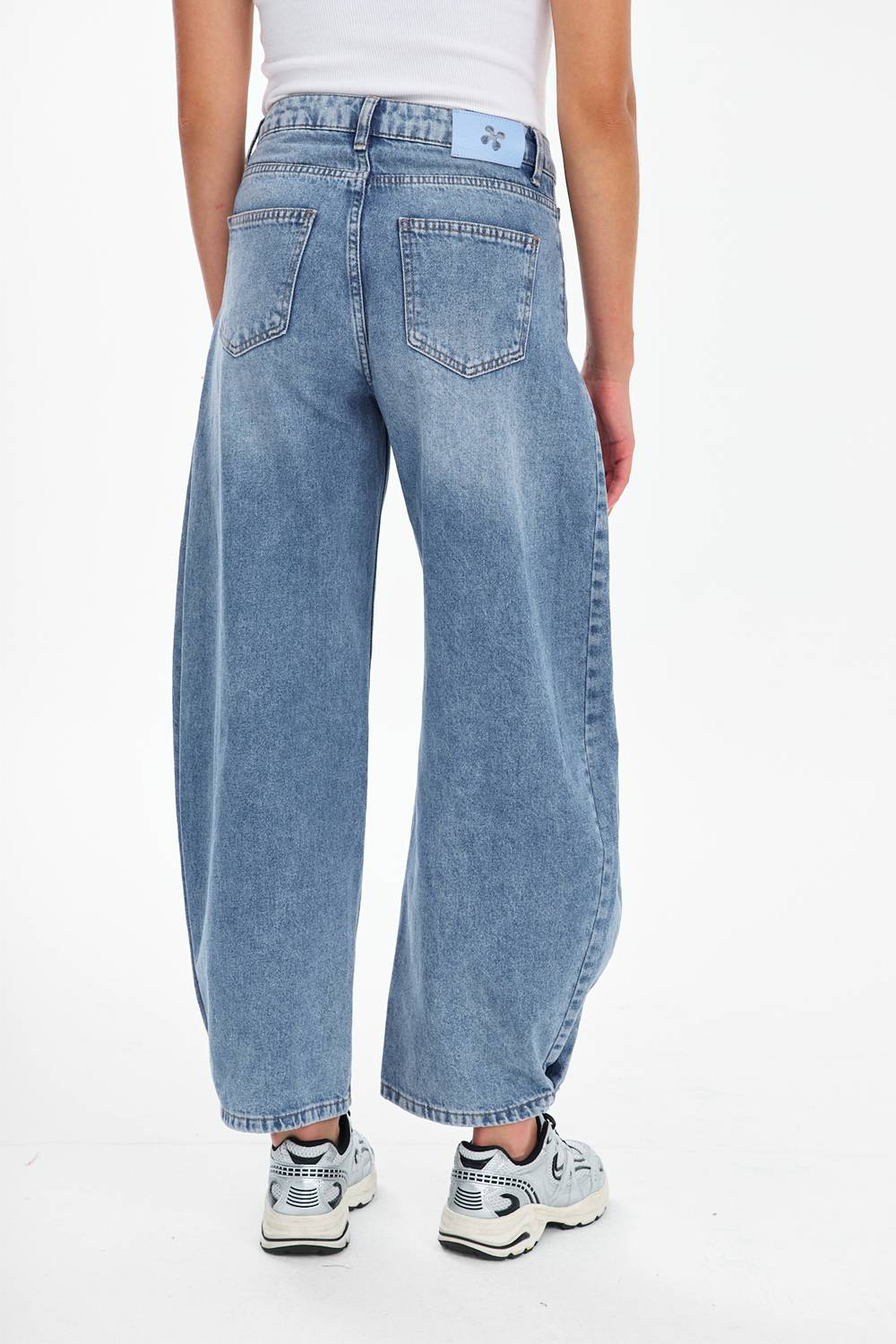 Spodnie jeansowe barrel Morning Mist