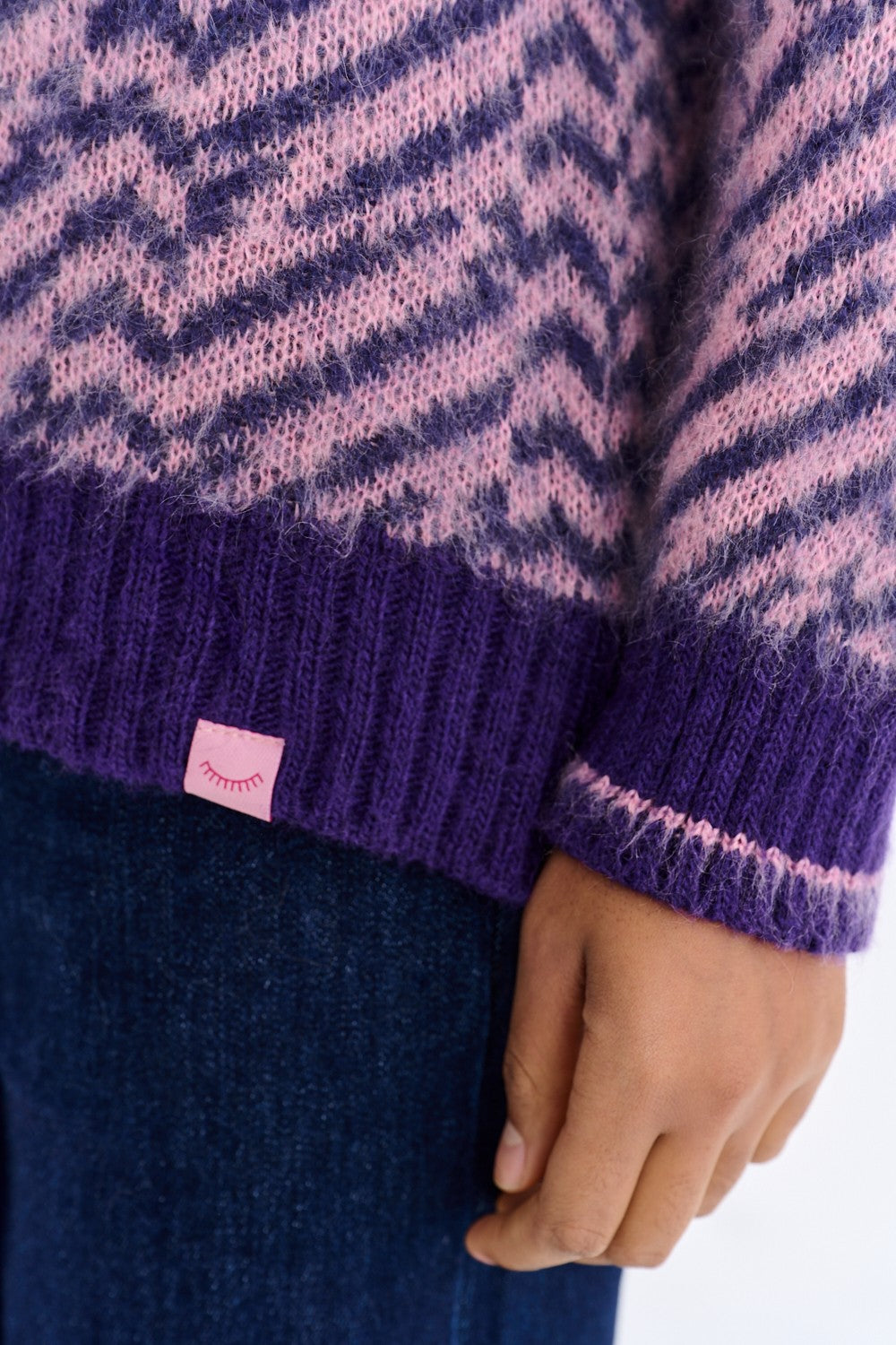 Sweter polo z moherem Touch of Mood