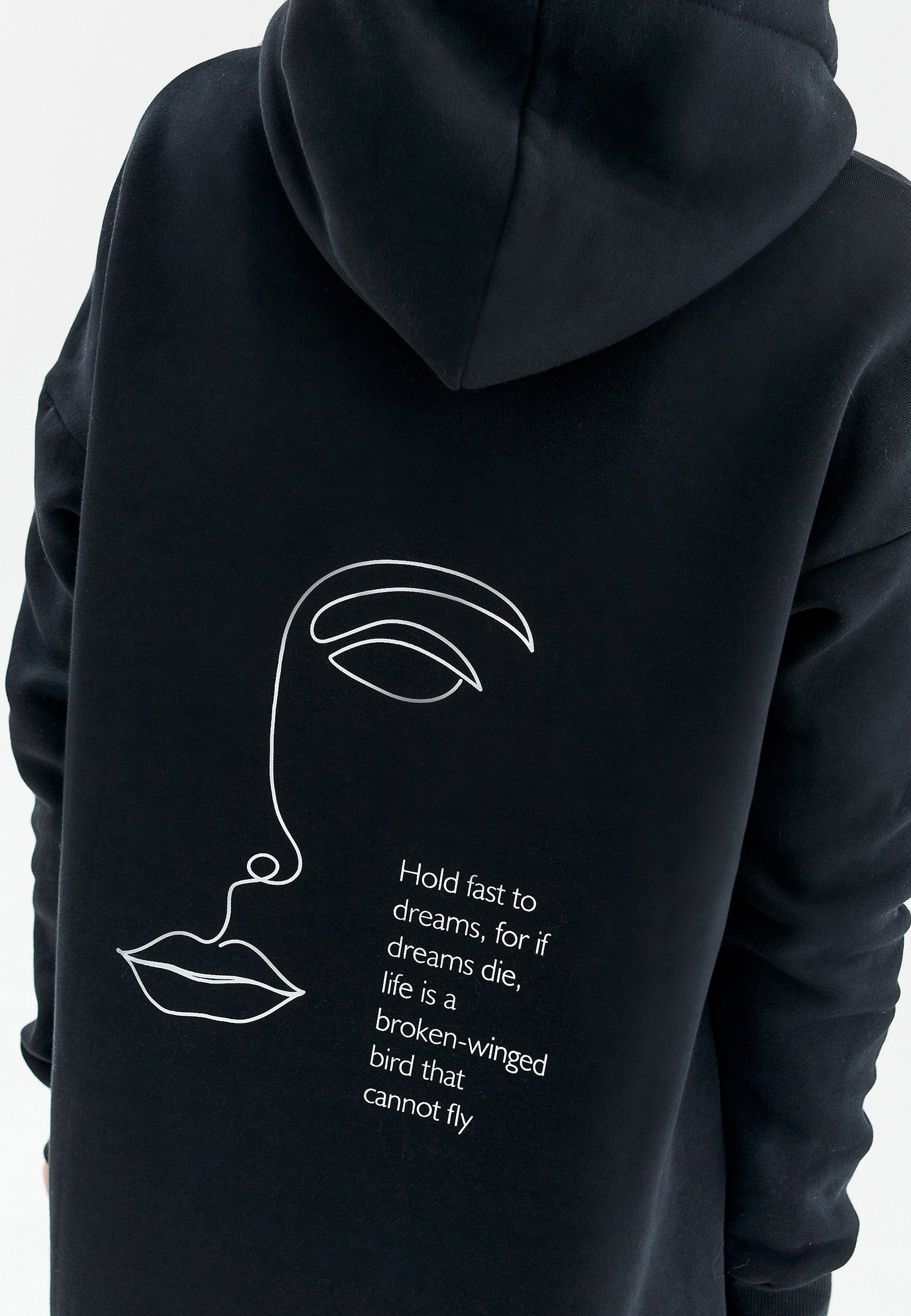 Longline Hoodie Hold Fast To Dreams
