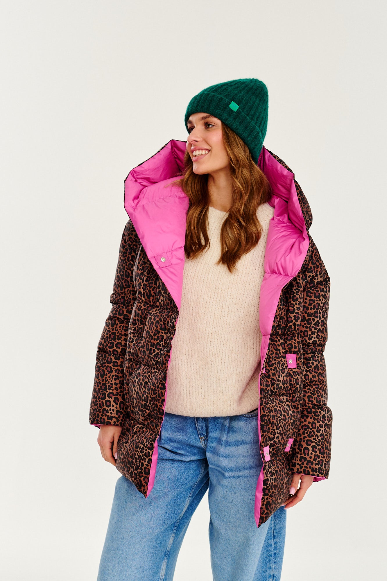 Dwustronna kurtka zimowa Alaska Pink Panther