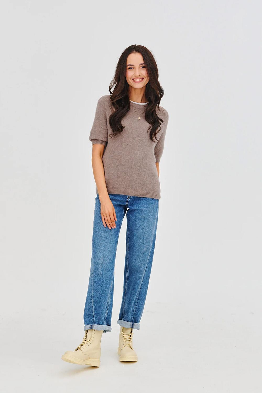 Sweter z krótkim rękawem Soft Cappuccino