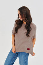 Sweter z krótkim rękawem Soft Cappuccino