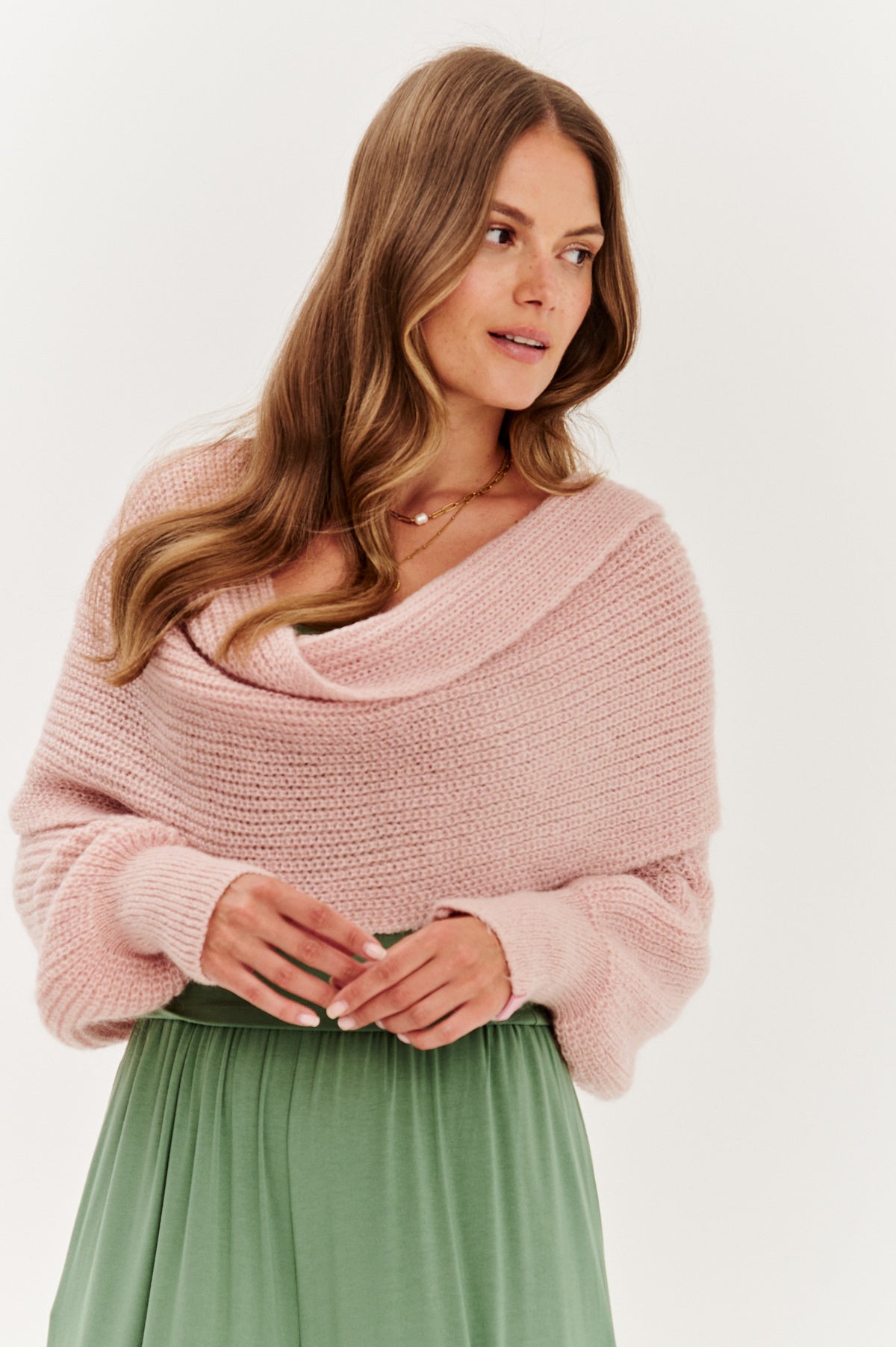 Narzutka swetrowa multiway Icy Raspberry