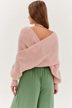 Narzutka swetrowa multiway Icy Raspberry