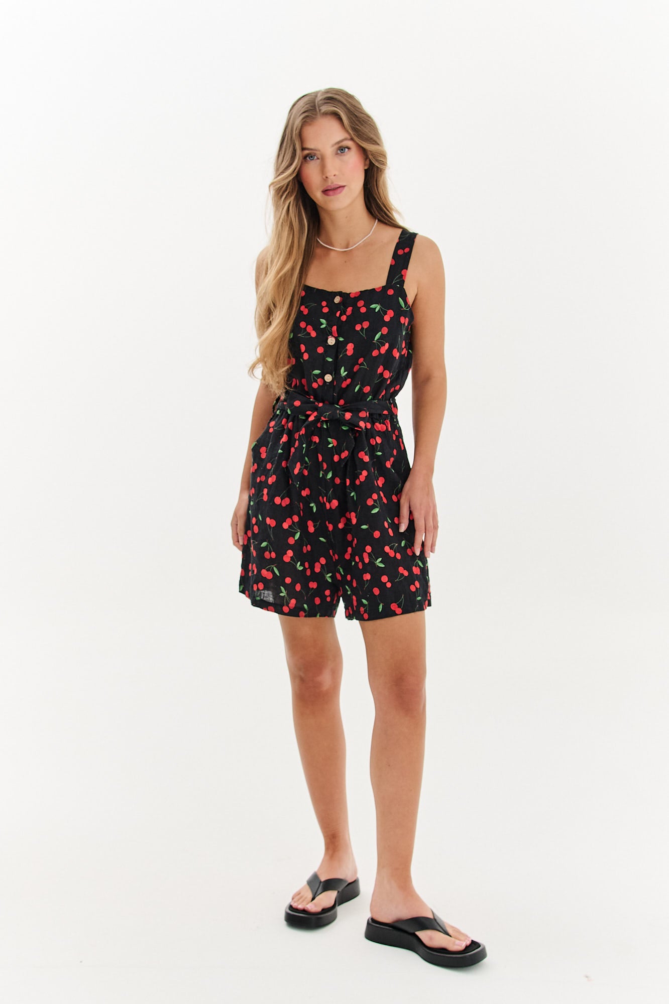 Kombinezon lniany mini Cheeky Cherry