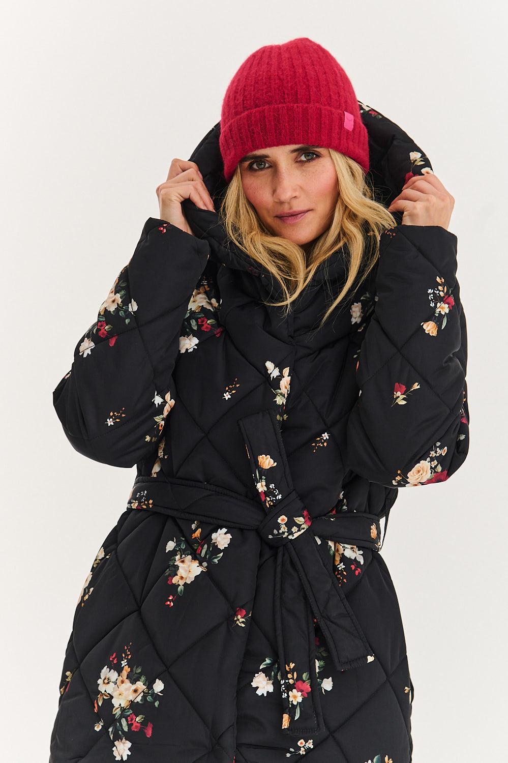 Kurtka pikowana Anabelle Midnight Flora