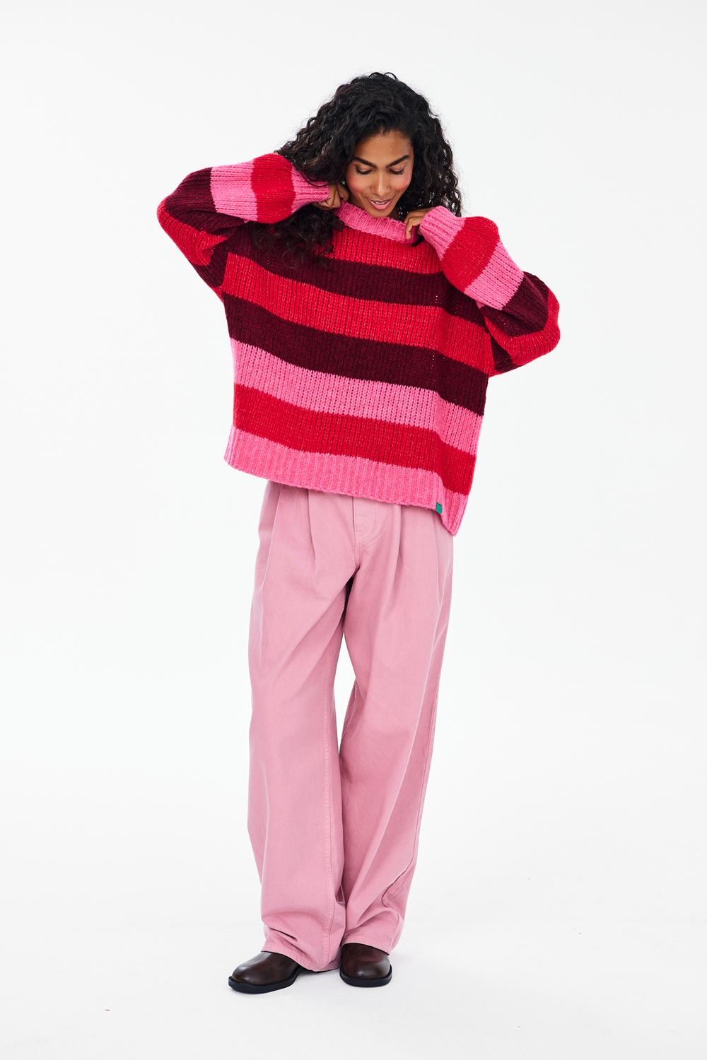 Sweter z wełną Berry Flame