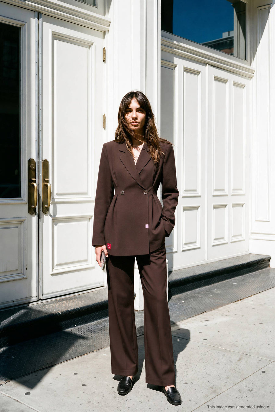 Marynarka taliowana Brown Muse