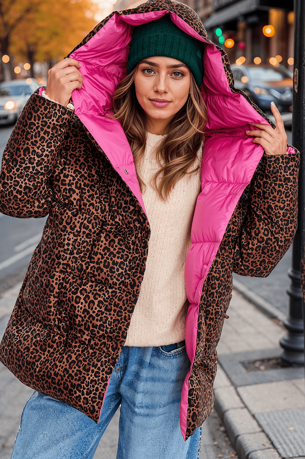 Dwustronna kurtka zimowa Alaska Pink Panther