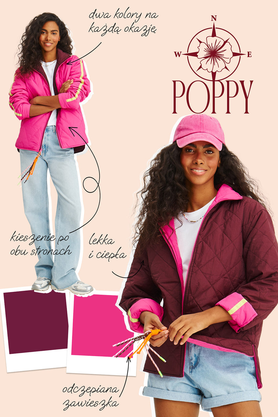 Kurtka dwustronna Poppy Punkberry