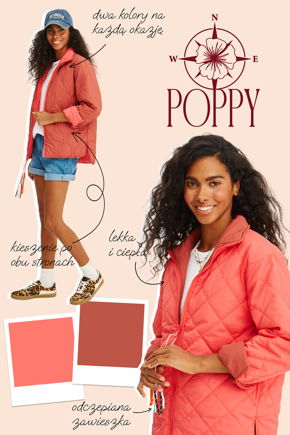 Kurtka dwustronna Poppy Choco Mousse