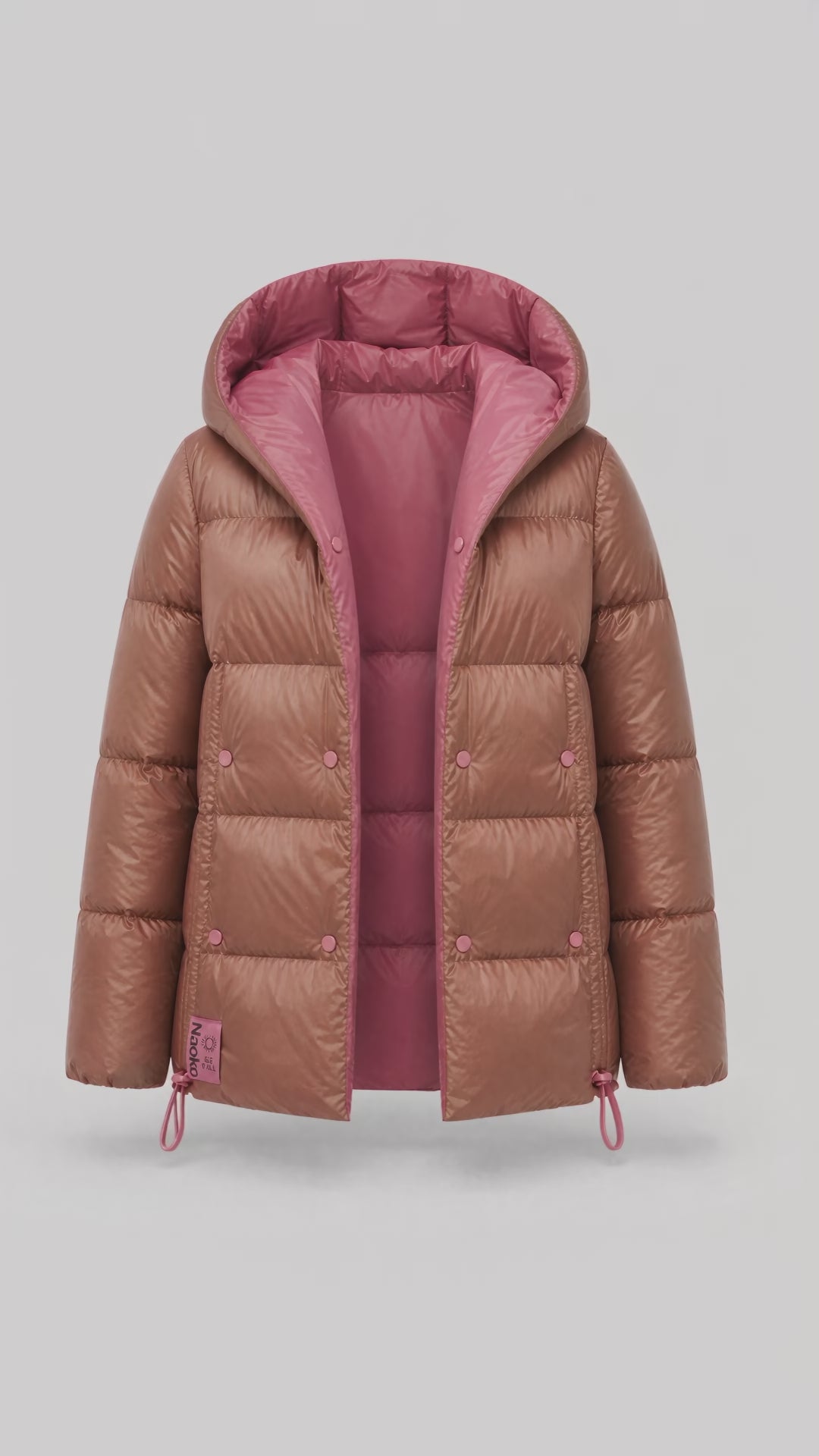 Dwustronna kurtka zimowa Alaska Caramel Blush