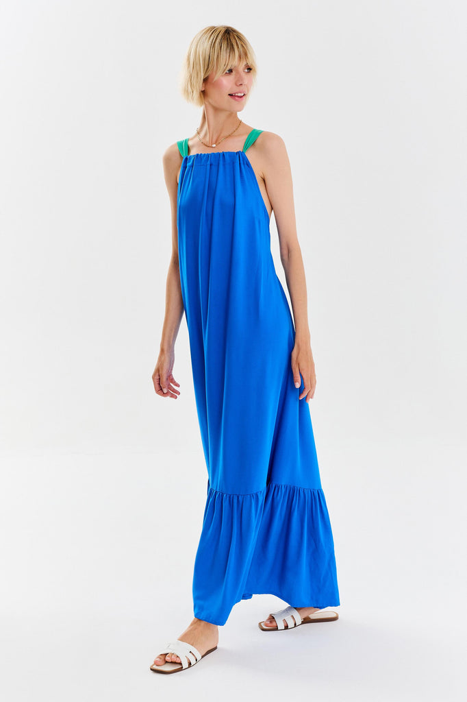 sukienka maxi multiway w kolorze niebiskim naoko