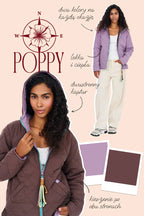 Kurtka dwustronna z kapturem Poppy Cinnamon Dusk